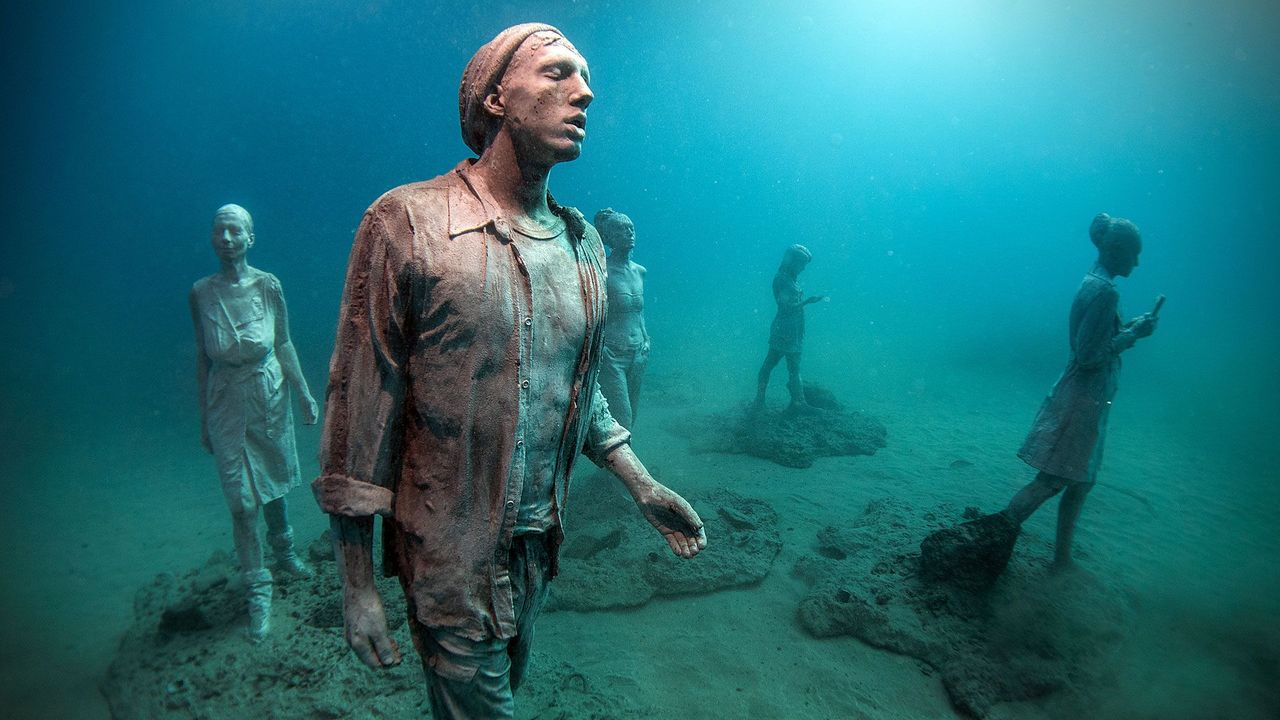 Ghostly new figures come to world's first underwater gallery in Caribbean
