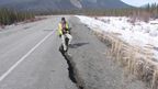 The roads and buildings melting away