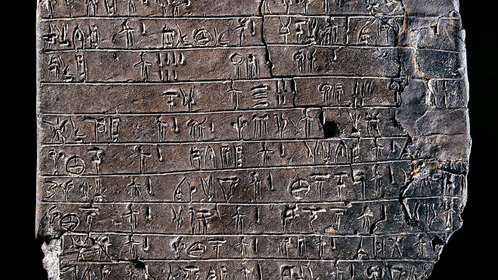 A tablet inscribed with the Linear B script, used on Crete and the Greek mainland before the arrival of the alphabet (Credit: Ashmolean Museum/Heritage Images/Getty Images) A tablet inscribed with the Linear B script, used on Crete and the Greek mainland before the arrival of the alphabet (Credit: Ashmolean Museum/Heritage Images/Getty Images)