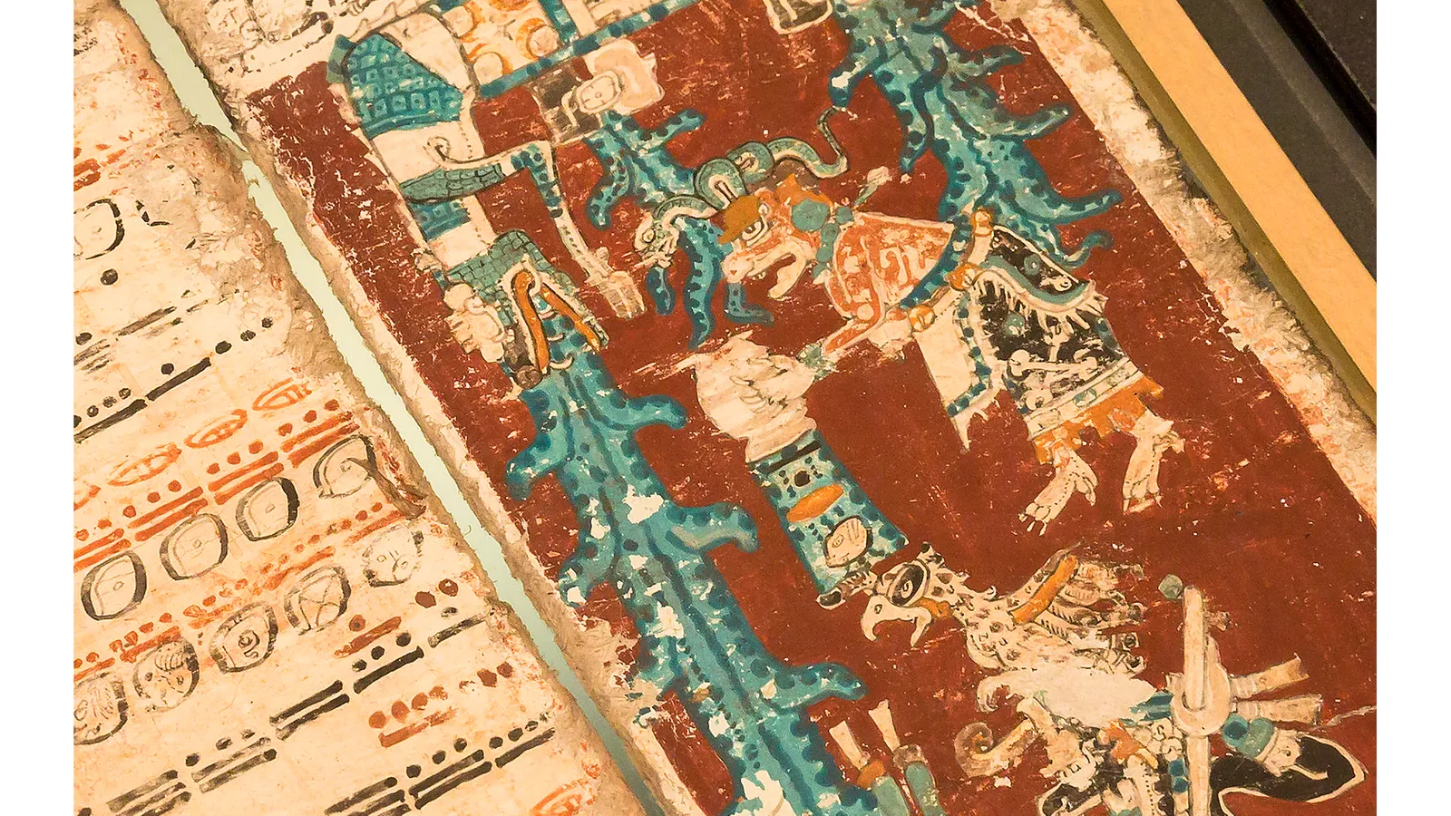 A 12th-Century Maya manuscript housed at the Saxon State Library in Dresden, Germany (Credit: Joern Haufe/Getty Images) A 12th-Century Maya manuscript housed at the Saxon State Library in Dresden, Germany (Credit: Joern Haufe/Getty Images)