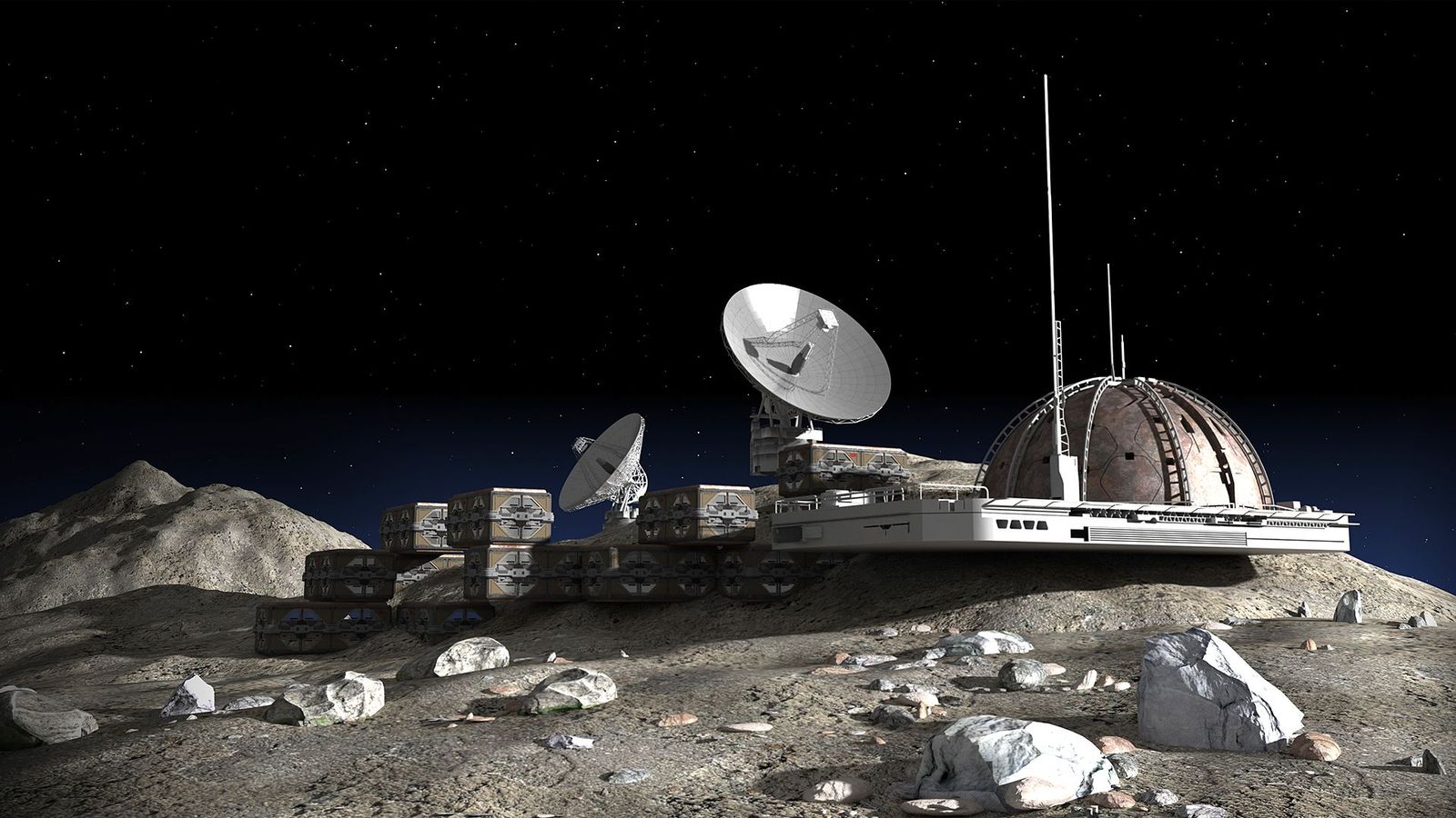 Artist's concept of Moon base (Credit: Getty Images)
