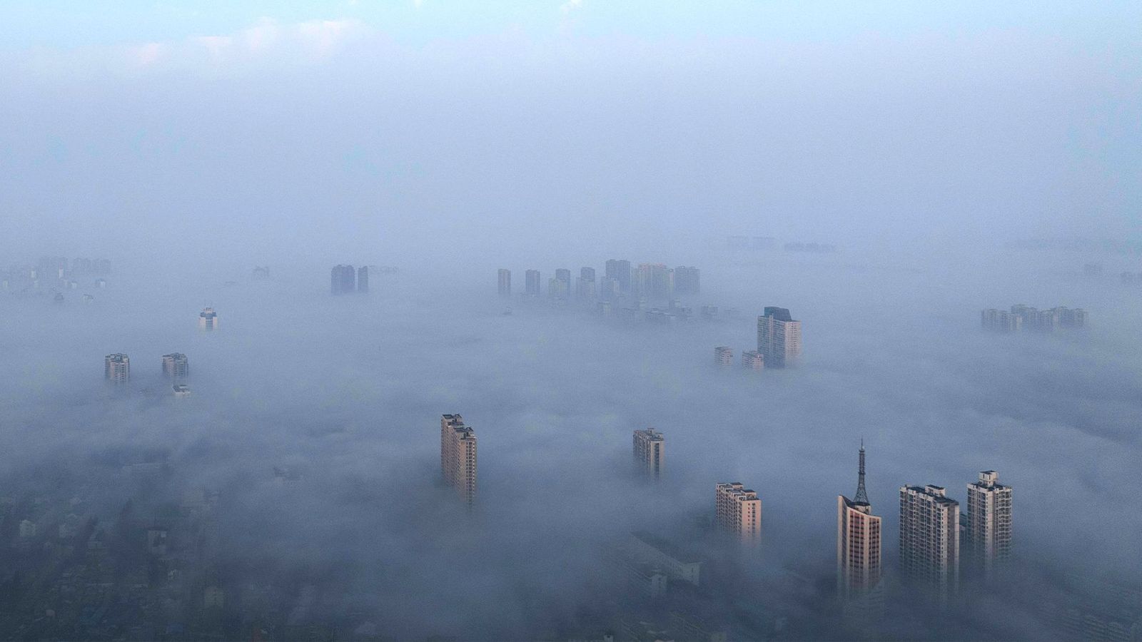 Smog over Huaian, China (credit: Getty images)
