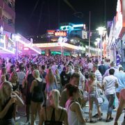 File image of young tourists in Magaluf's main strip thumbnail