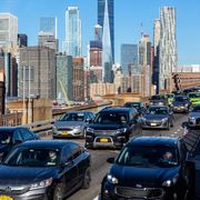 File image of heavy traffic on the Brooklyn Bridge thumbnail