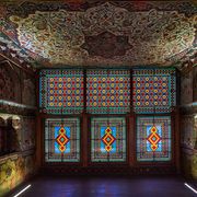 Shebeke windows inside the Khan’s Palace, Sheki, Azerbaijan thumbnail