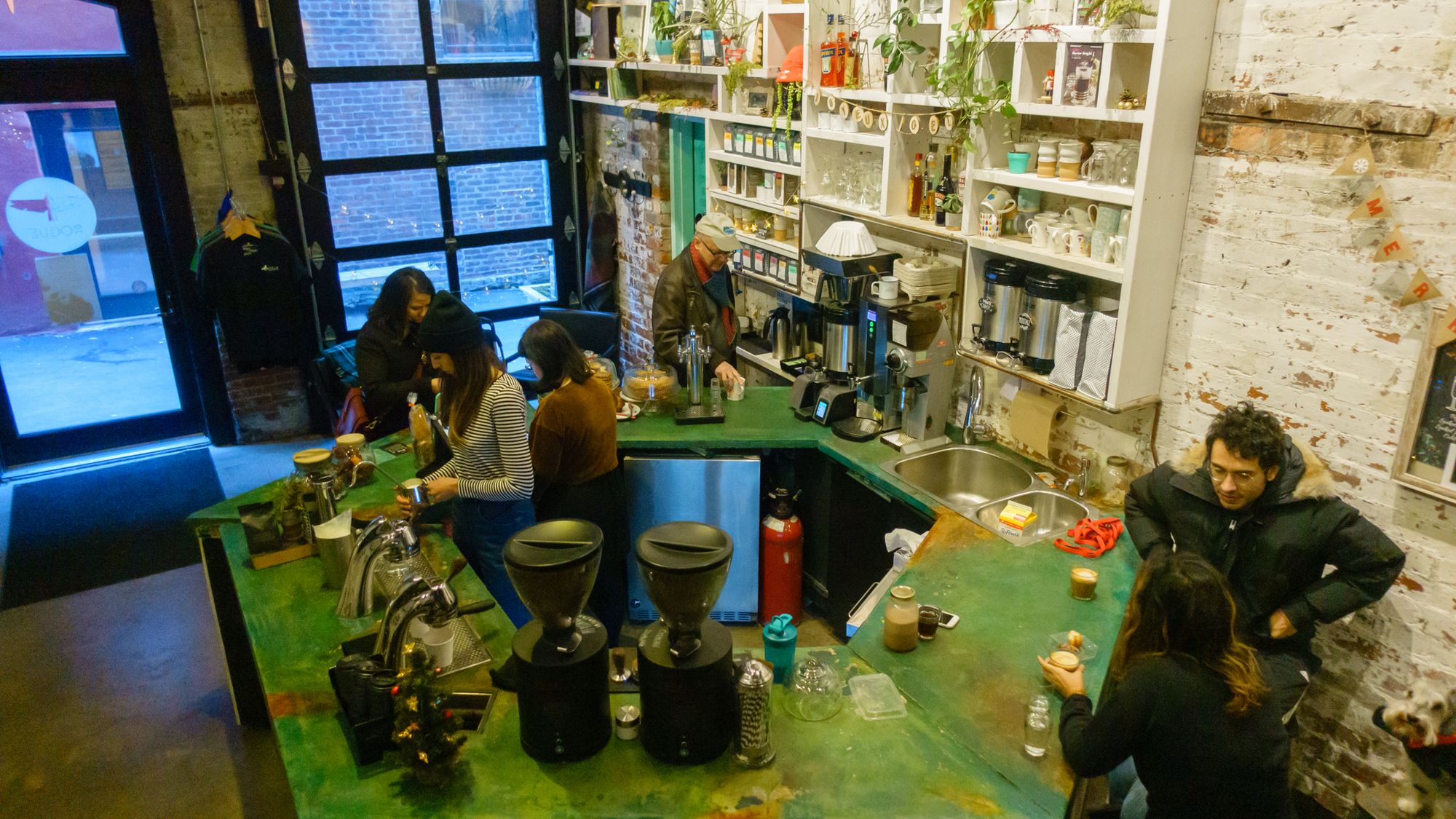 Friendly locals gather in a Saint John coffee shop.