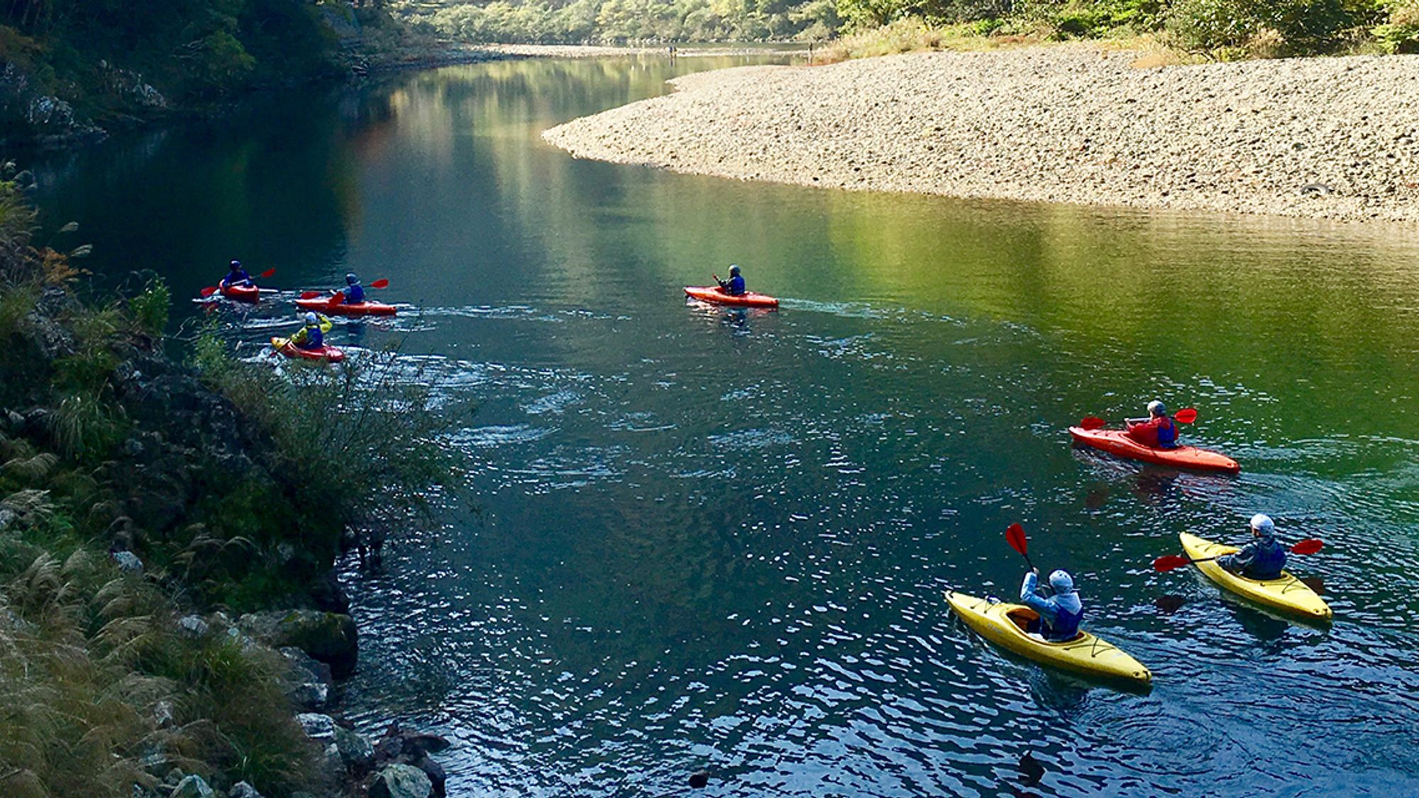 Sea-kayaking at Koza-gawa