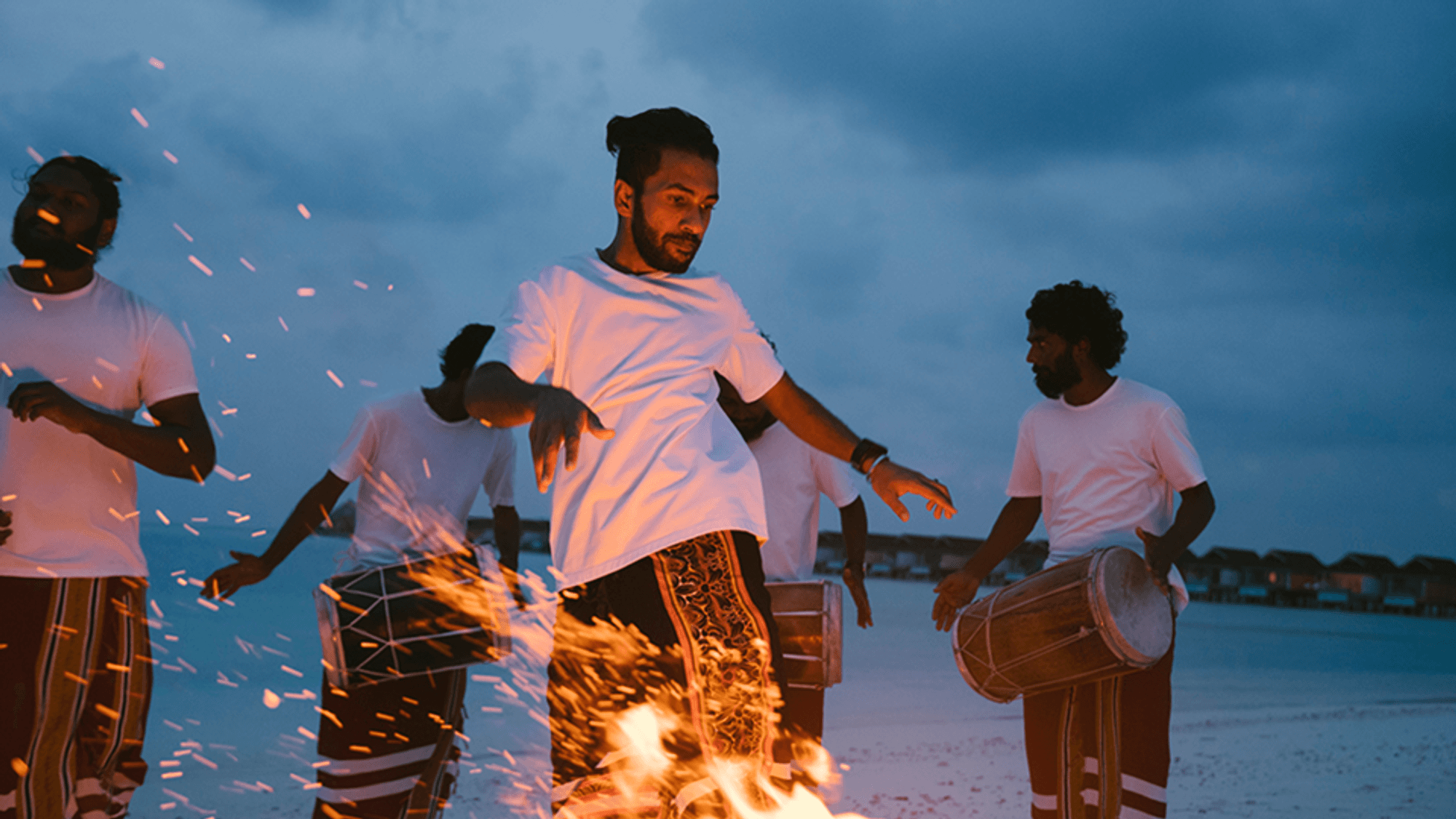 A Boduberu performance on the beach