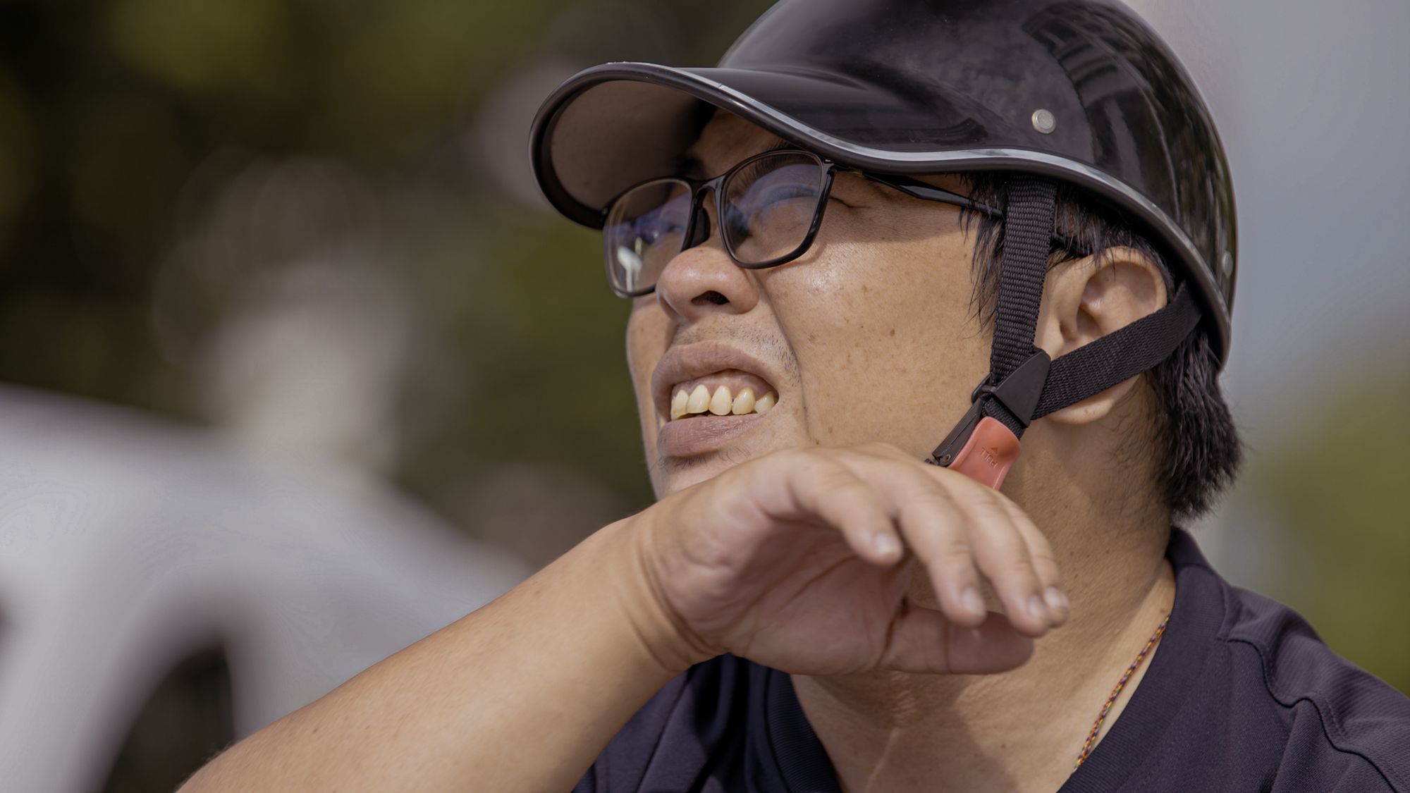 Man looking into the sun Man looking into the sun