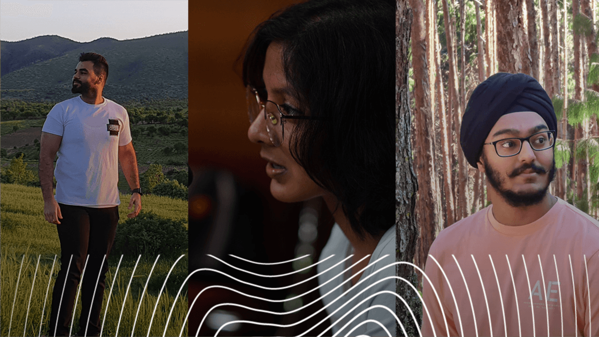 From left to right: Ahmed Al-Kheerow, Poorva Patil, Abhay Singh Sachal