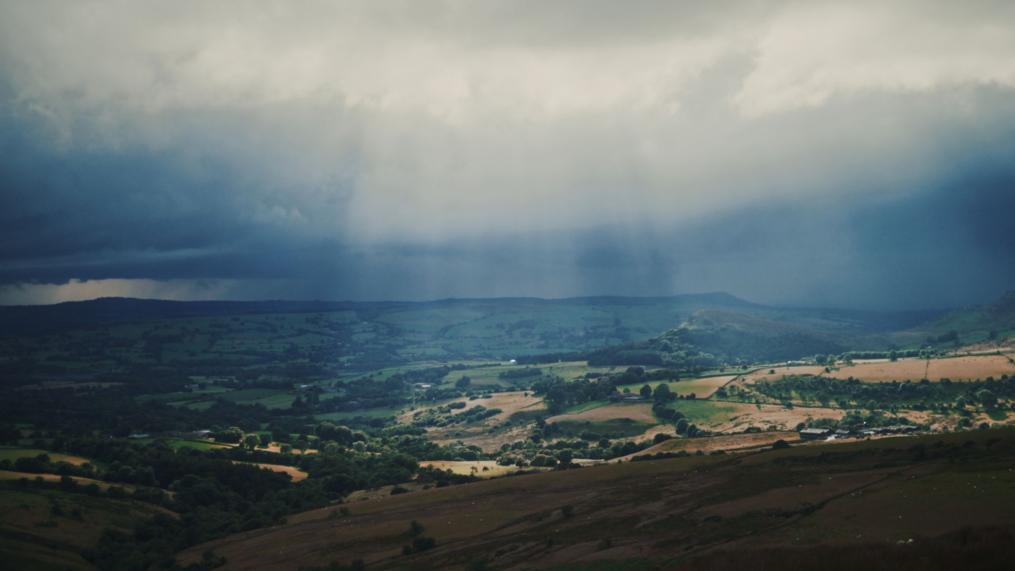 Sun is shining down on a beautiful landscape Sun is shining down on a beautiful landscape