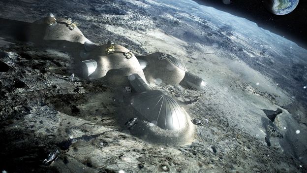 A village made of Moon dust