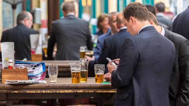 The jobs where career success means drinking at work