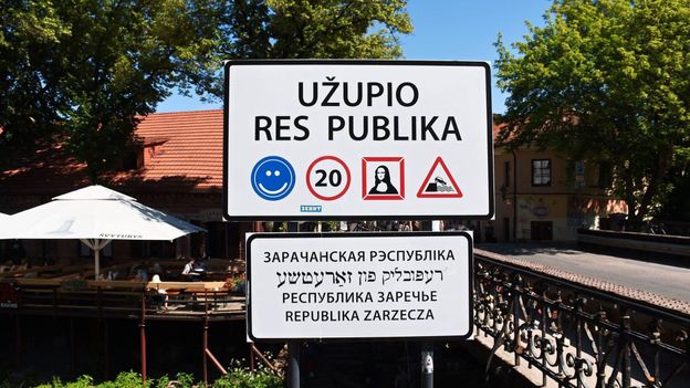 The Republic of Užupis covers less than 1 sq km within the Lithuanian capital of Vilnius (Credit: Credit: Leonard Saw) The Republic of Užupis covers less than 1 sq km within the Lithuanian capital of Vilnius (Credit: Credit: Leonard Saw)