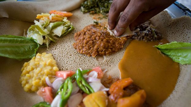 Teff is used to make injera, a pancake-like fermented bread perfect for scooping up meat and vegetable stews (Credit: Credit: ton koene/Alamy)