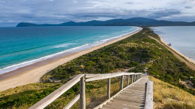 Located off the coast of Tasmania, Bruny Island is in fact two islands connected by an isthmus (Credit: Credit: Oliver Koch/Getty Images) Located off the coast of Tasmania, Bruny Island is in fact two islands connected by an isthmus (Credit: Credit: Oliver Koch/Getty Images)