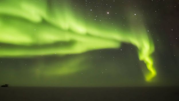 Auroras close to the North or South Pole will likely appear green (Credit: Credit: Adam Jones/Getty Images) Auroras close to the North or South Pole will likely appear green (Credit: Credit: Adam Jones/Getty Images)