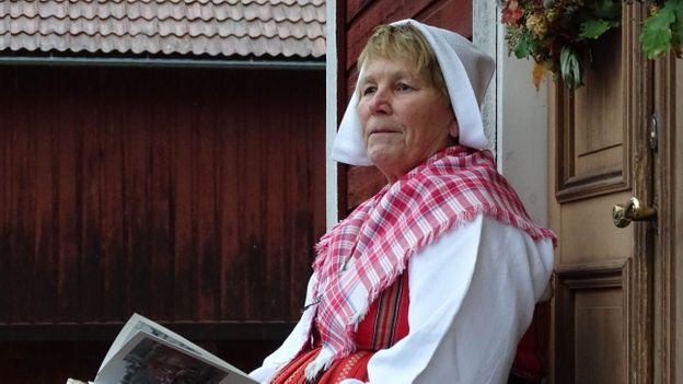 One of Sweden's few remaining faböd farmers, Alice Gustafsson still practice animal husbandry (Credit: Credit: Justin Calderón)
