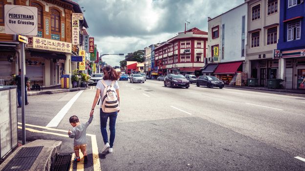 Located on the eastern edge of central Singapore, Geylang is the only legalised red-light district in the city (Credit: Credit: Shan Shihan/Getty Images)