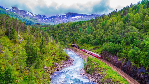 The highest rail route in northern Europe