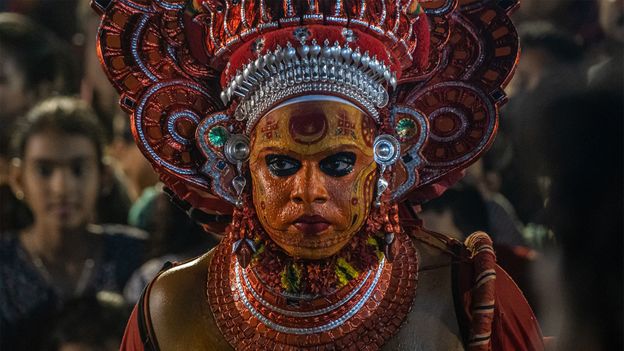 Theyyam faces stock photo. Image of colour, kavu, artform - 12802234