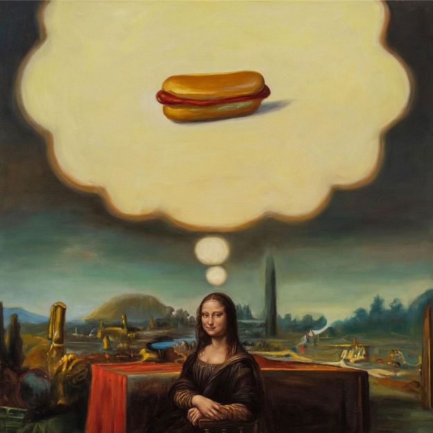 "Mona Lisa Dreaming About a Hotdog" (Credit: Gazelli Art House)