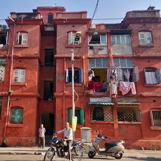 The Anglo-Indian community lived in the red brick apartments of Bow Barracks, not far from Tiretta Bazar (Credit: Charukesi Ramadurai)