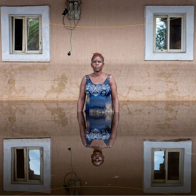 Joy Christian, Dorca Executive Apartments Otuoke, Ogbia Municipality Bayelsa State, Nigeria, November 2022, from the series Drowning World (Credit: Gideon Mendel)