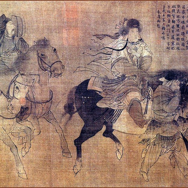 The ability to ride horses and shoot the bow was one of the Xiongnu's main skills (Credit: CPA Media Pte Ltd/Alamy) The ability to ride horses and shoot the bow was one of the Xiongnu's main skills (Credit: CPA Media Pte Ltd/Alamy)