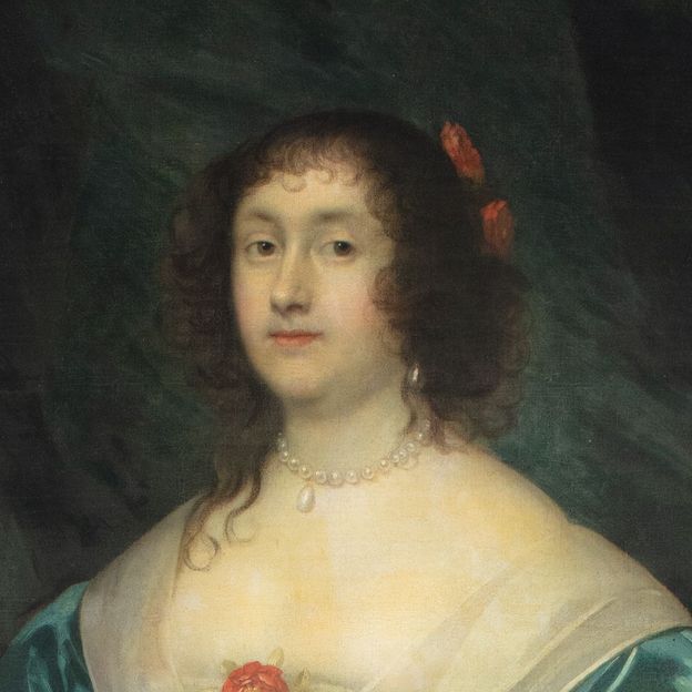 Portrait of Diana Cecil (1634) by Cornelius Johnson before restoration (Credit: English Heritage)