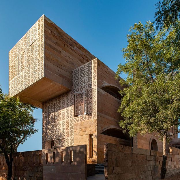 In Jaipur, the House of Solid Stone by Malik Architecture was created with sandstone from a nearby quarry (Credit: Barath Ramamrutham)