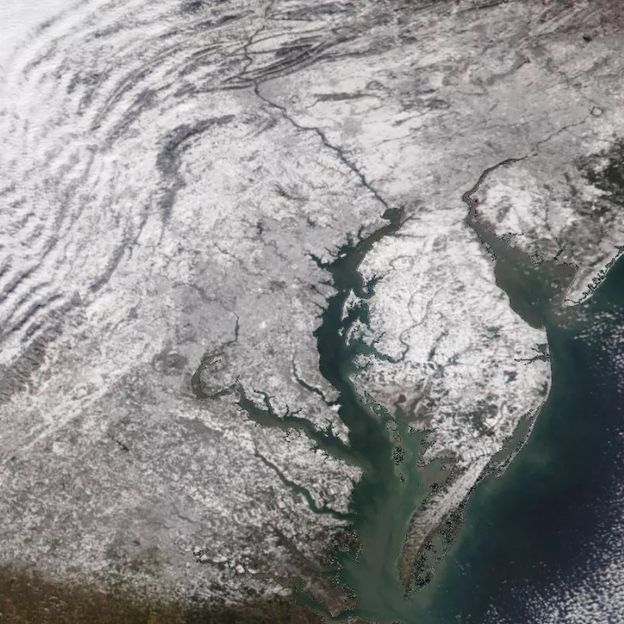 The polar vortex has brought snow to mid-Atlantic states in January 2025 (Credit: Noaa) The polar vortex has brought snow to mid-Atlantic states in January 2025 (Credit: Noaa)