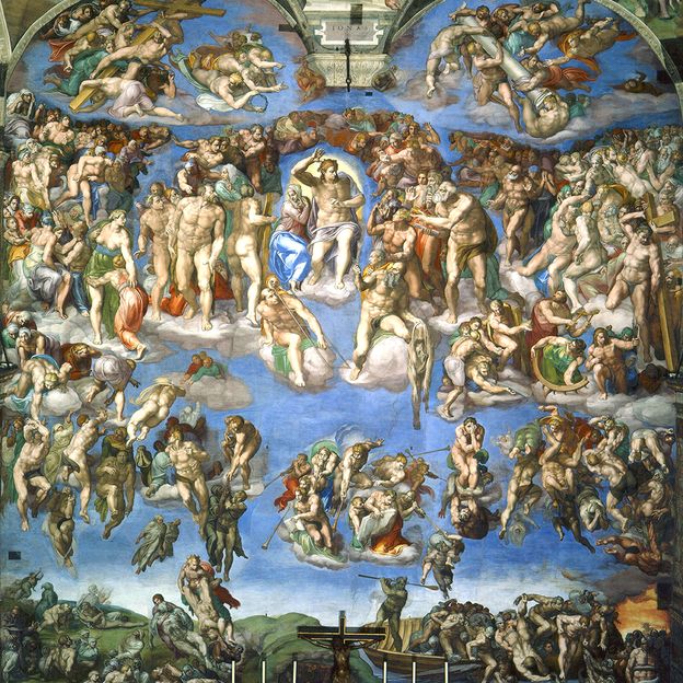 Nudes in Michelangelo's The Last Judgment were covered up after they were found to contravene a ban on "lasciviousness" in art (Credit: Getty Images)