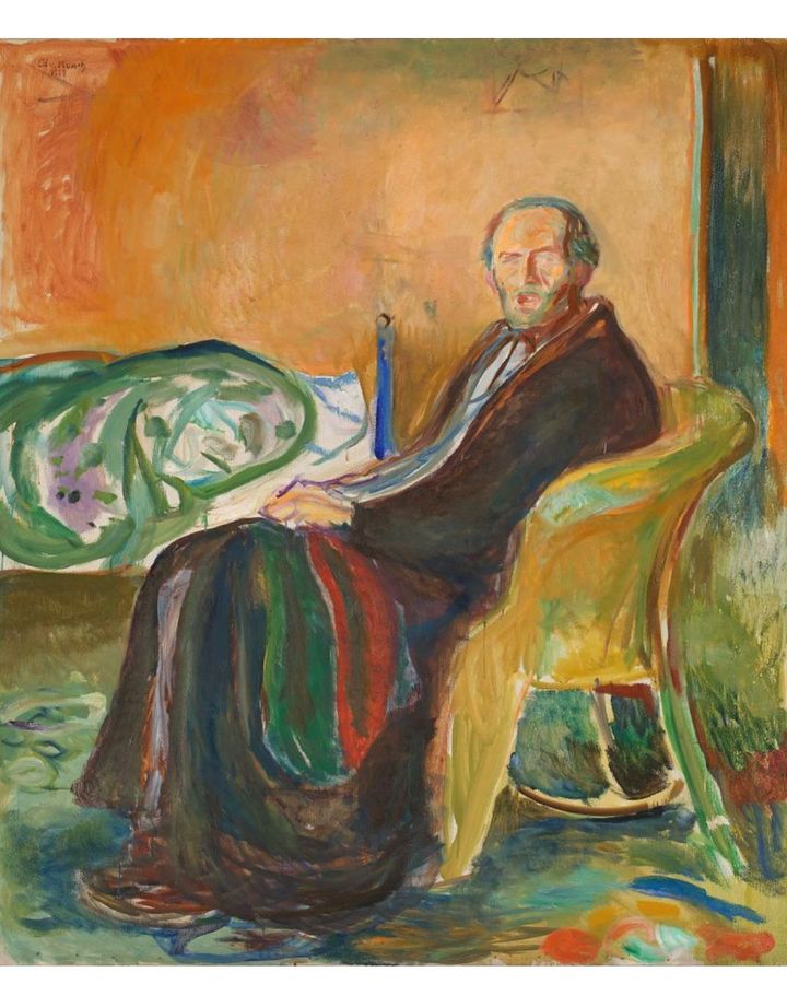 Edvard Munch's Self-portrait with Spanish Flu (1919) expresses the artist's own pain (Credit: Nasjonalmuseet/ Lathion, Jacques)