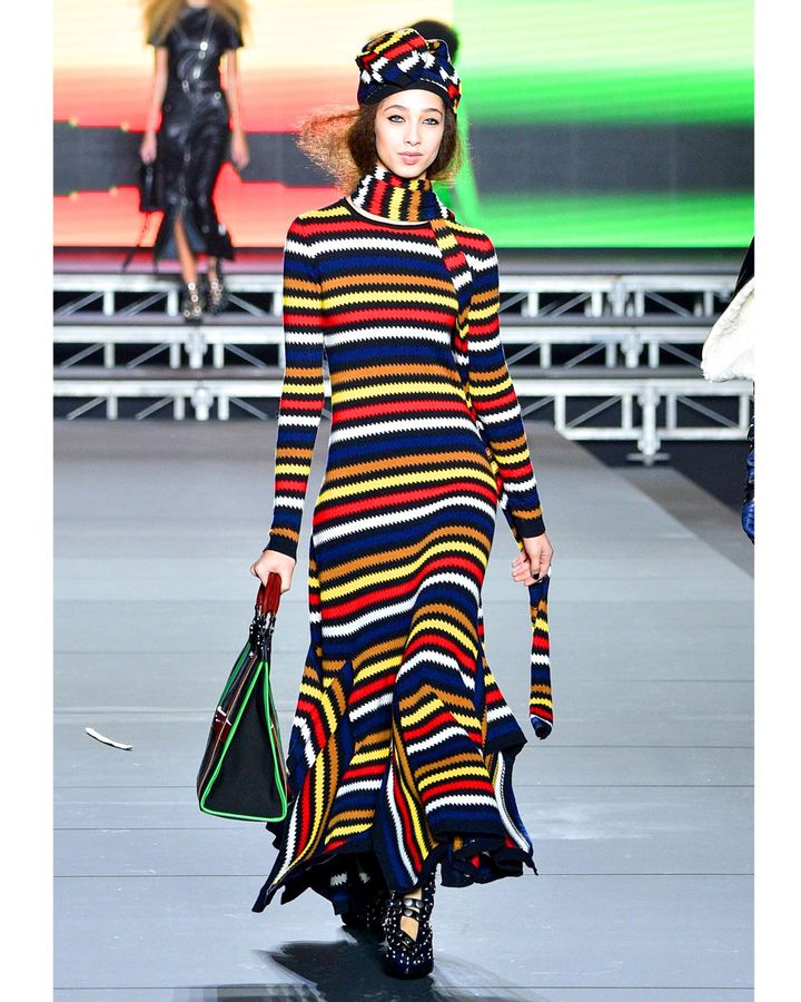 Sonia Rykiel is among the big-name designers who specialise in knitwear, as seen here at a recent Paris Fashion Week (Credit: Getty Images)