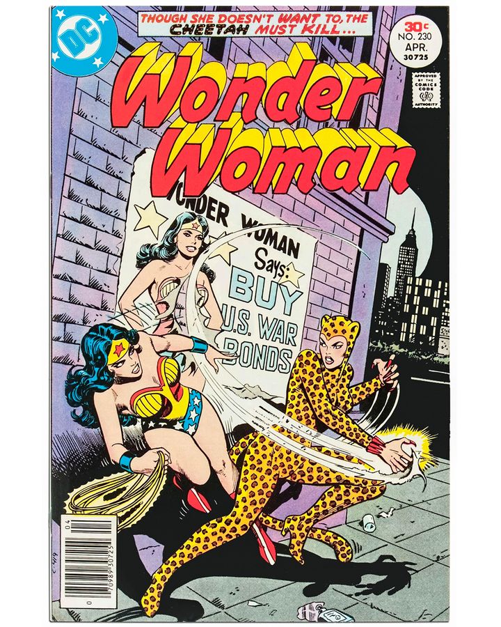 A 1977 issue of the Wonder Woman comic book, which was created in 1941 by the psychologist William Moulton Marston (Credit: Alamy)