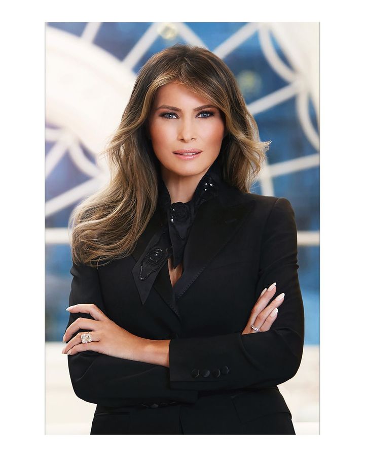 The official photograph of Melania Trump is steely-eyed, revealing little about the woman herself (Credit: Regine Mahaux-Van Wassenhove)