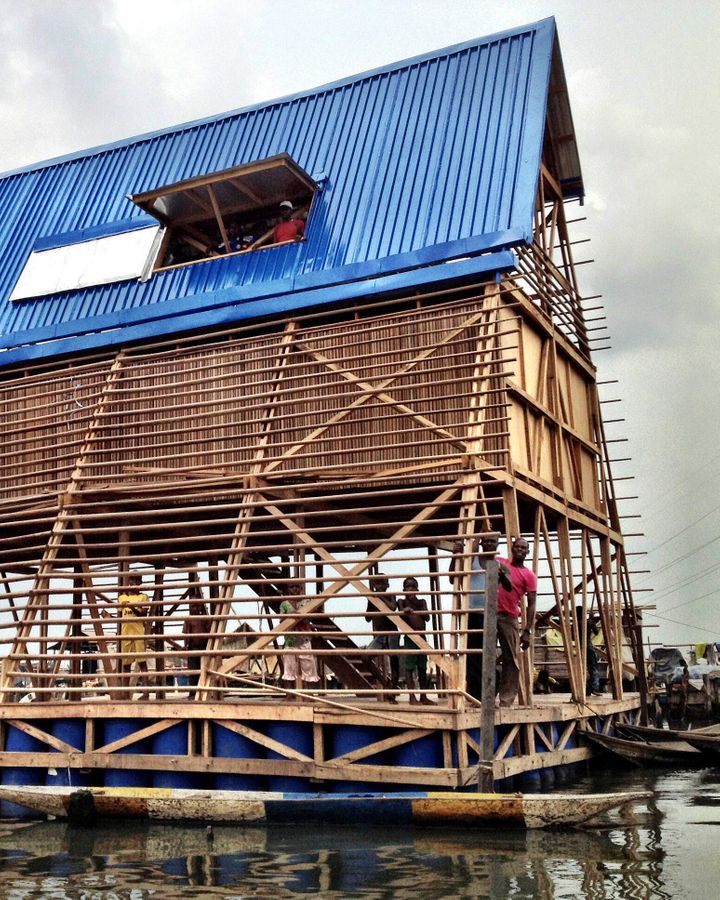 The Makoko Floating School was a prototype buoyant building design with origins in Lagos' Makoko district (Credit: NLE)