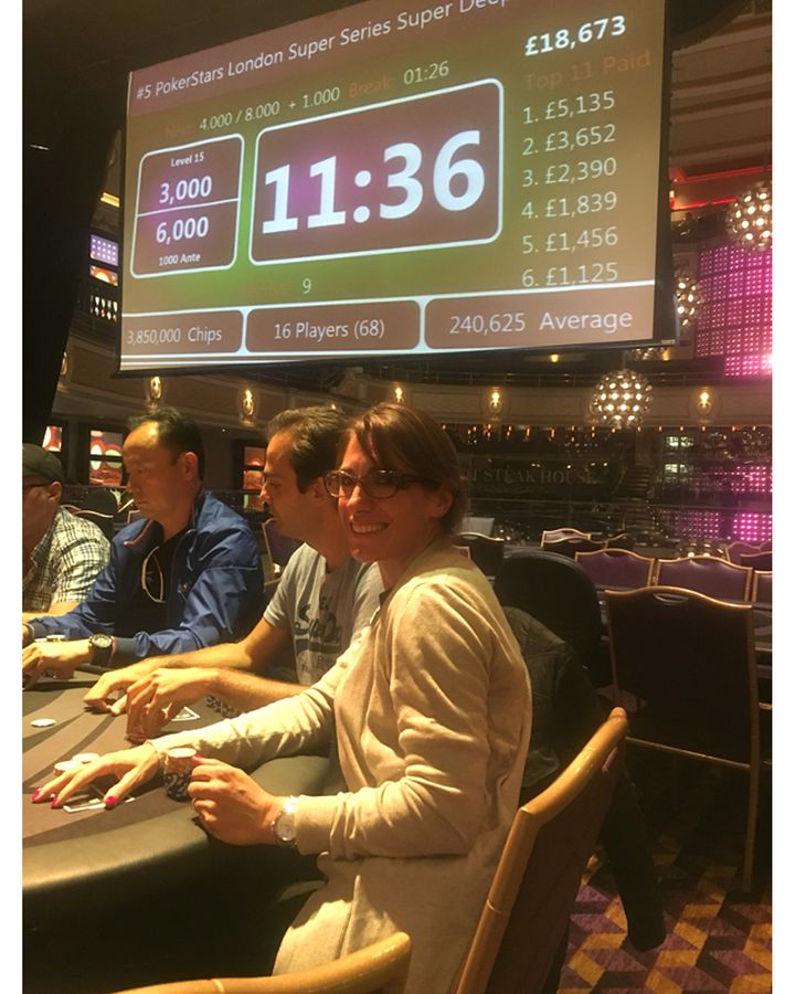 The author of this article, Alex O'Brien, plays at a physical poker table rather than an online one (Credit: Alex O'Brien)