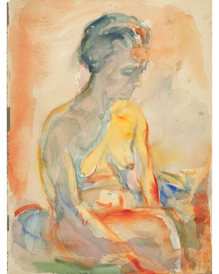 There is a sense of aloneness about Munch's work including Seated Female Nude, 1923-33 (Credit: Munchmuseet)