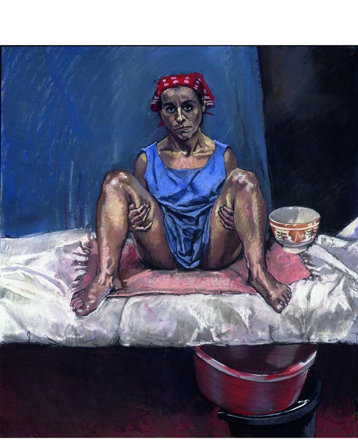 The 1998 series of untitled pastels depicting women in the aftermath of illegal abortions had a huge impact in Rego's homeland of Portugal (Credit: Paula Rego/private collection)