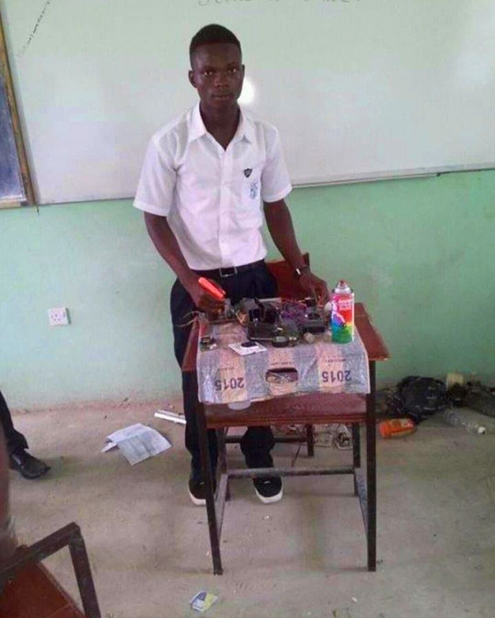 Thoronka began developing the piezoelectric device while he was at university in Kigali, Rwanda (Credit: Brian Sankoh) Thoronka began developing the piezoelectric device while he was at university in Kigali, Rwanda (Credit: Brian Sankoh)