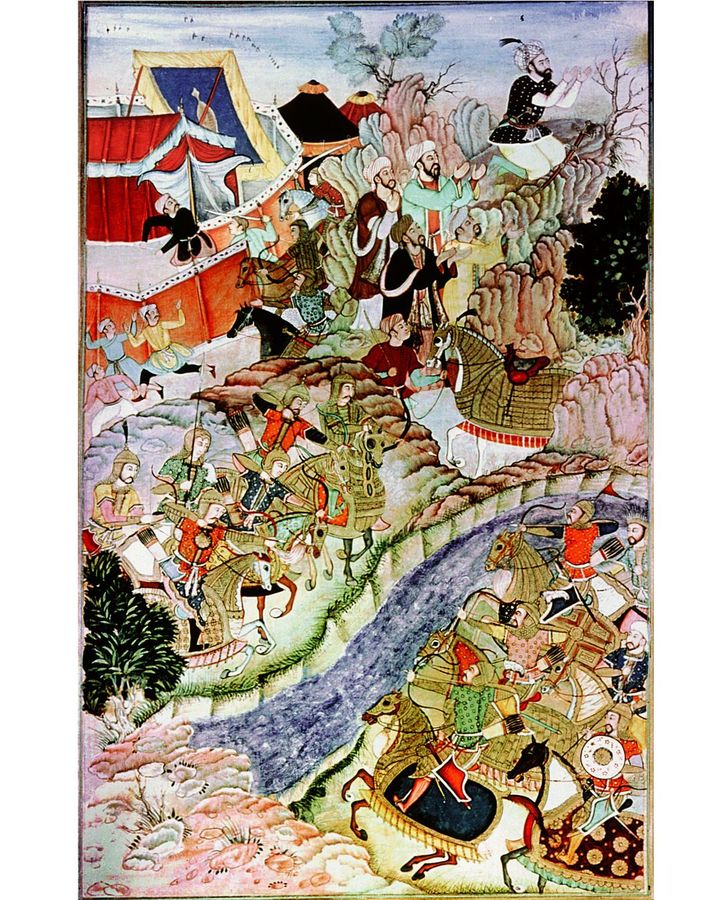The Mongolians, here depicted in a Persian artwork, were an advanced nomadic group (Credit: Getty Images)