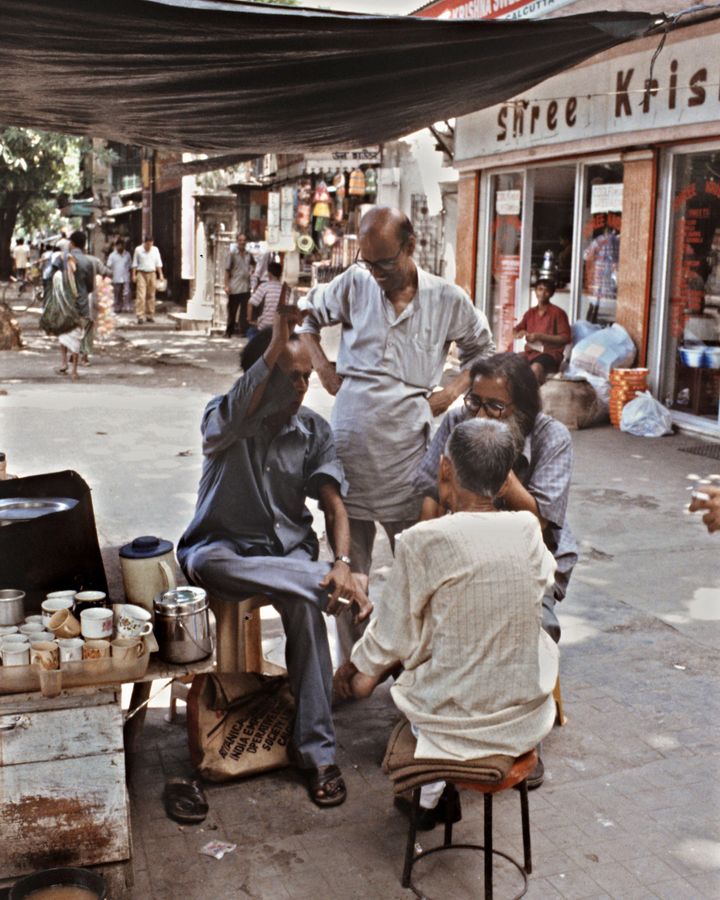Every day, men gather at roadside tea shacks throughout Kolkata to passionately engage in adda (Credit: IndiaPicture/Alamy)