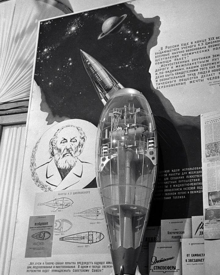 A model for a rocket, following Konstantin Tsiolkovsky's blueprints (Credit: Alamy)