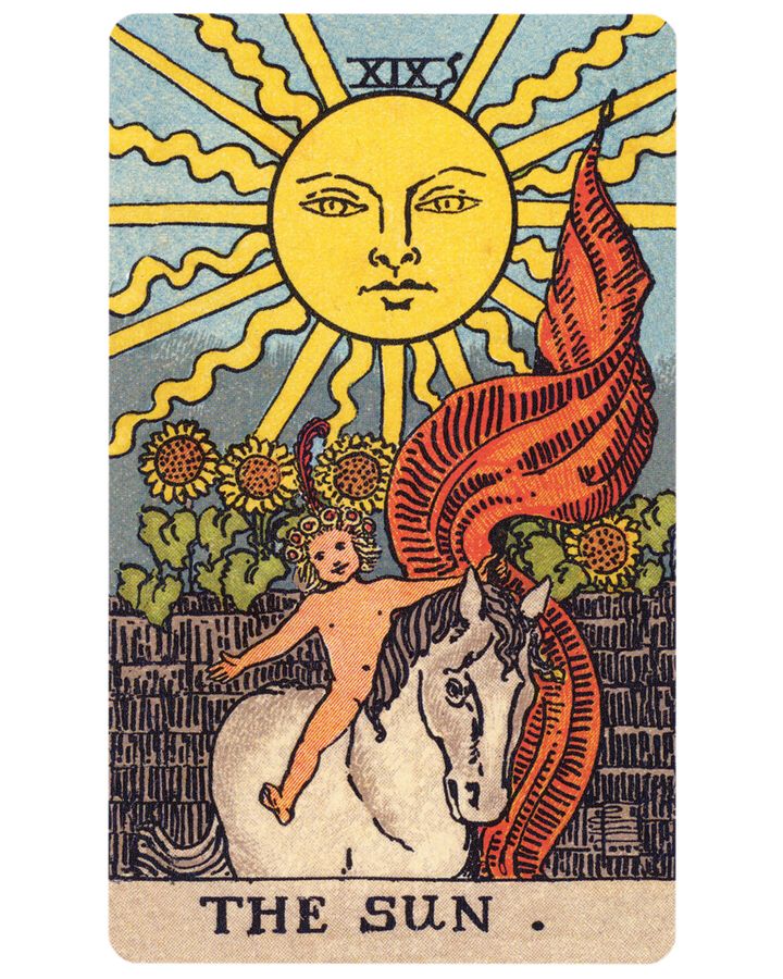 The sun card represents abundance, optimism and fulfilment (Credit: The Library of Esoterica/ Taschen)