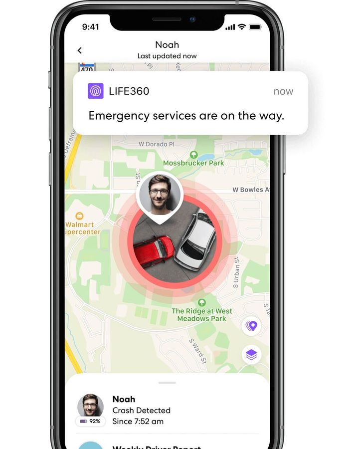 Apps such as Life360 can offer a range of services, including monitoring driving (Credit: Life360)