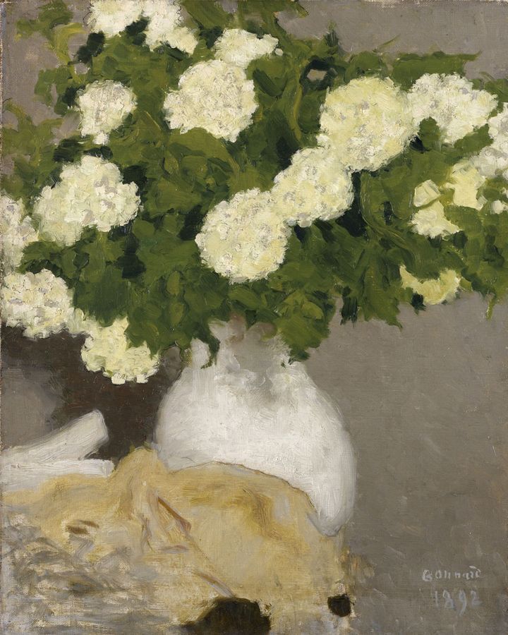 Still Life with Guelder Roses (1892) by Pierre Bonnard, who refused to paint a portrait of the French collaborationist leader during WW2 (Credit: The Nelson-Atkins Museum of Art)