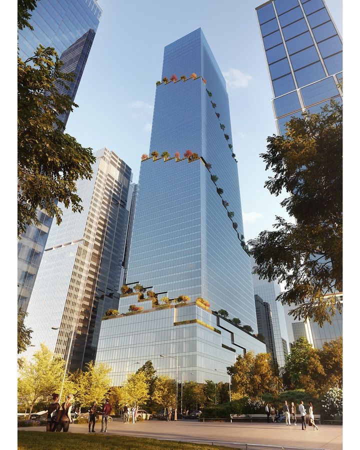 The Spiral skyscraper in New York is due to be completed this year, and incorporates terraces twisting around its exterior (Credit: BIG NYC)