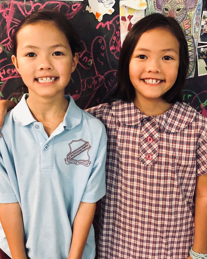 Twins Maddie and Mia were DNA tested at the age of four, and turned out to be 99.99% identical (Credit: Claire Chow)